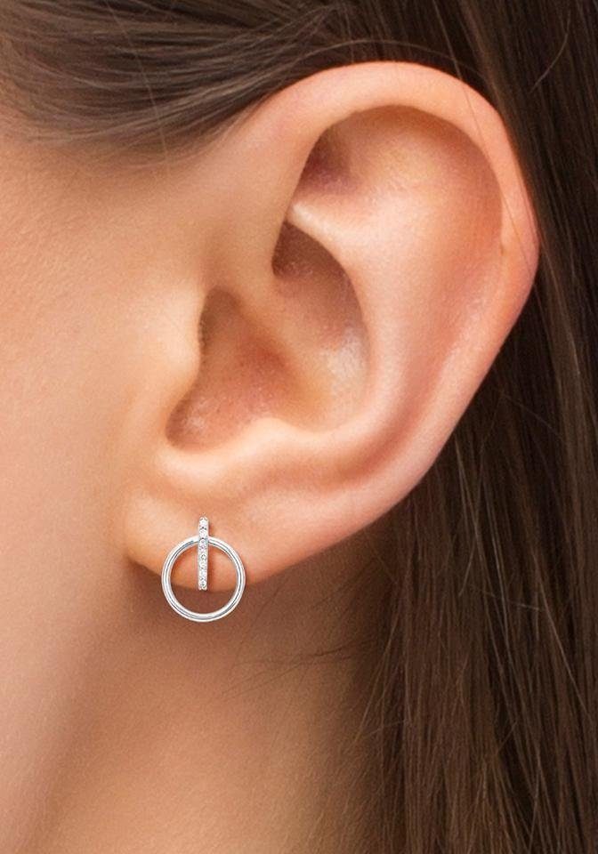 Amor Paar Ohrstecker, mit Zirkonia (synth)