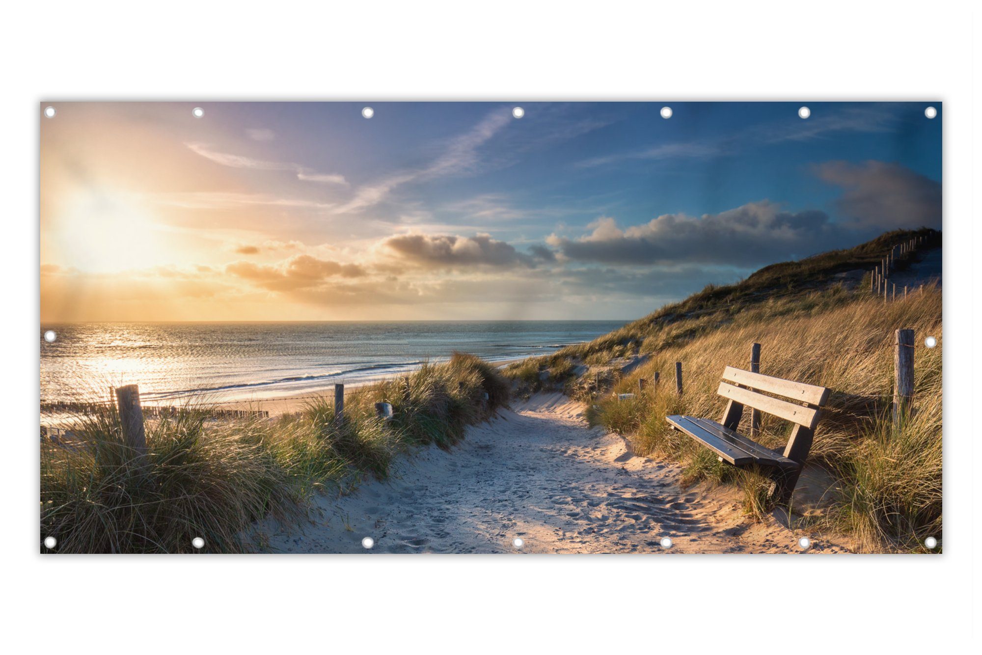 MuchoWow Balkonsichtschutz Sonnenuntergang - Strand - günstig online kaufen