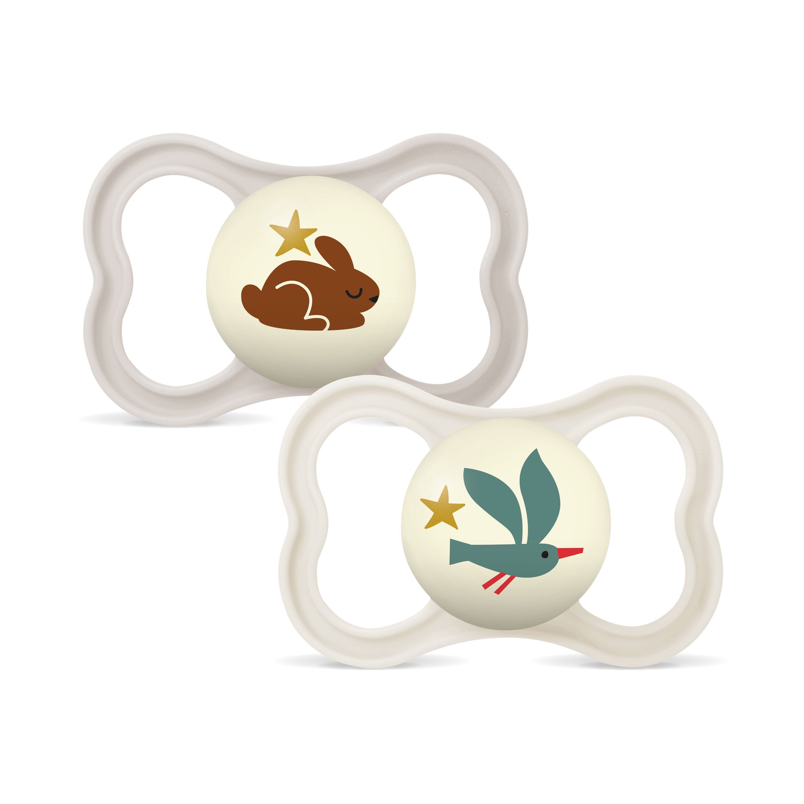 MAM Schnuller Supreme Night Silikon Leuchtschnuller Symmetrisch, Extra dünner Symmetrischer Sauger