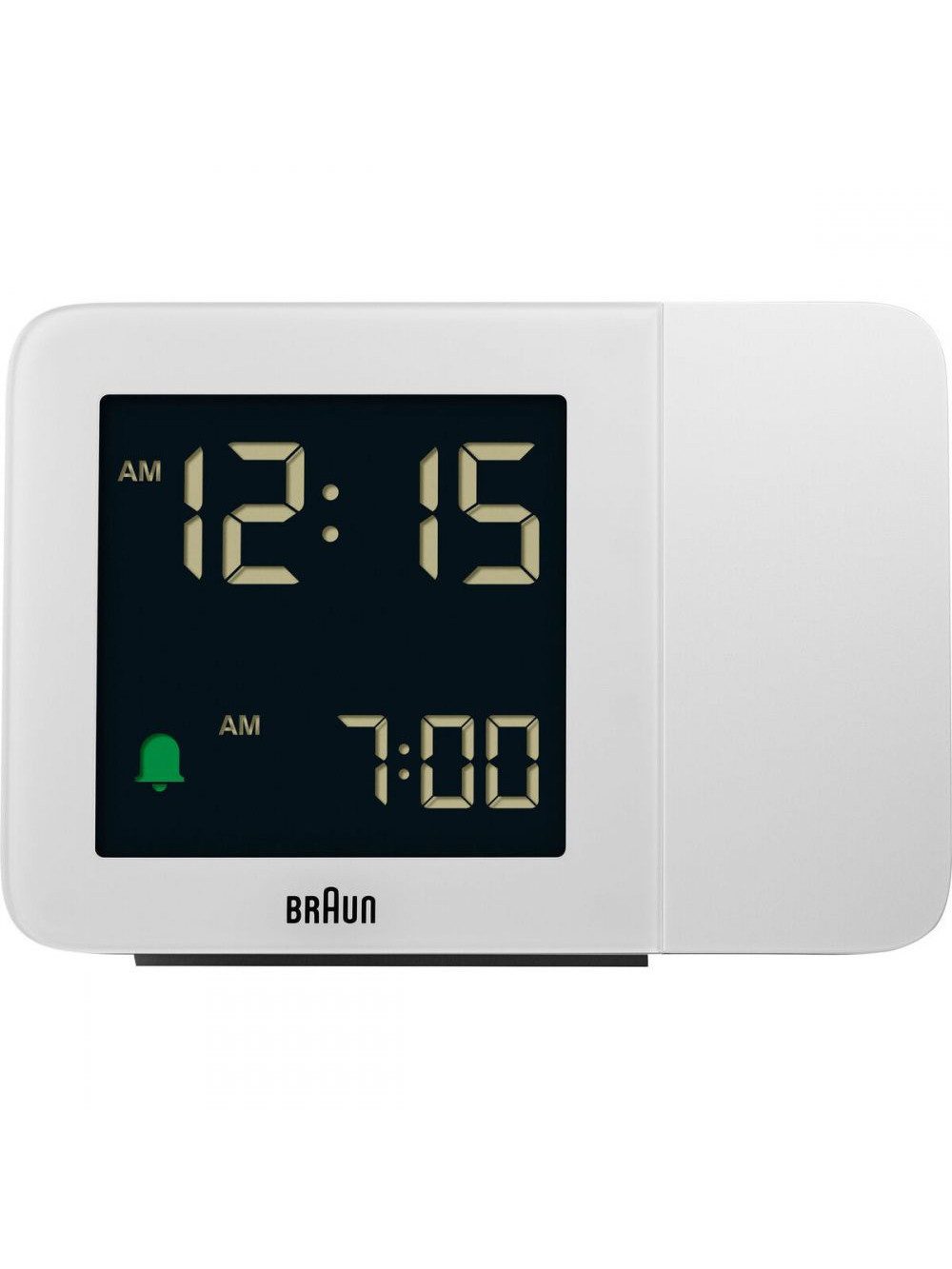 Braun Wecker Braun BC15W-DCF digitaler Projektionswecker 12-24 h,Crescendo-Alarm,Minute,Schlummerfunktion,Sekunde,Stunde