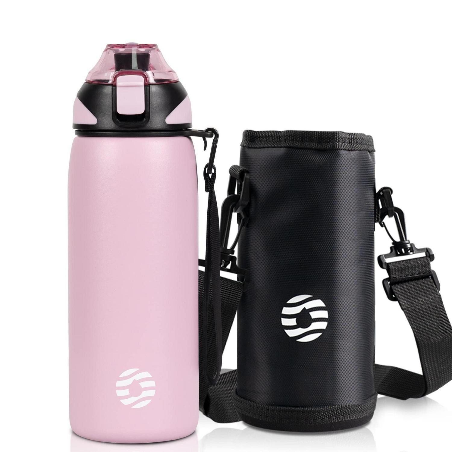 LuxusKollektion Thermoflasche Trinkflasche Edelstahl 600ml Rosa