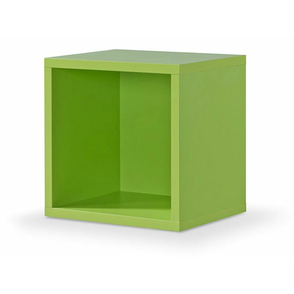 Farben, 1er, Click-System verschiedenen werkzeuglose Grün CUBE in moebel-dich-auf Montage, Regalwürfel