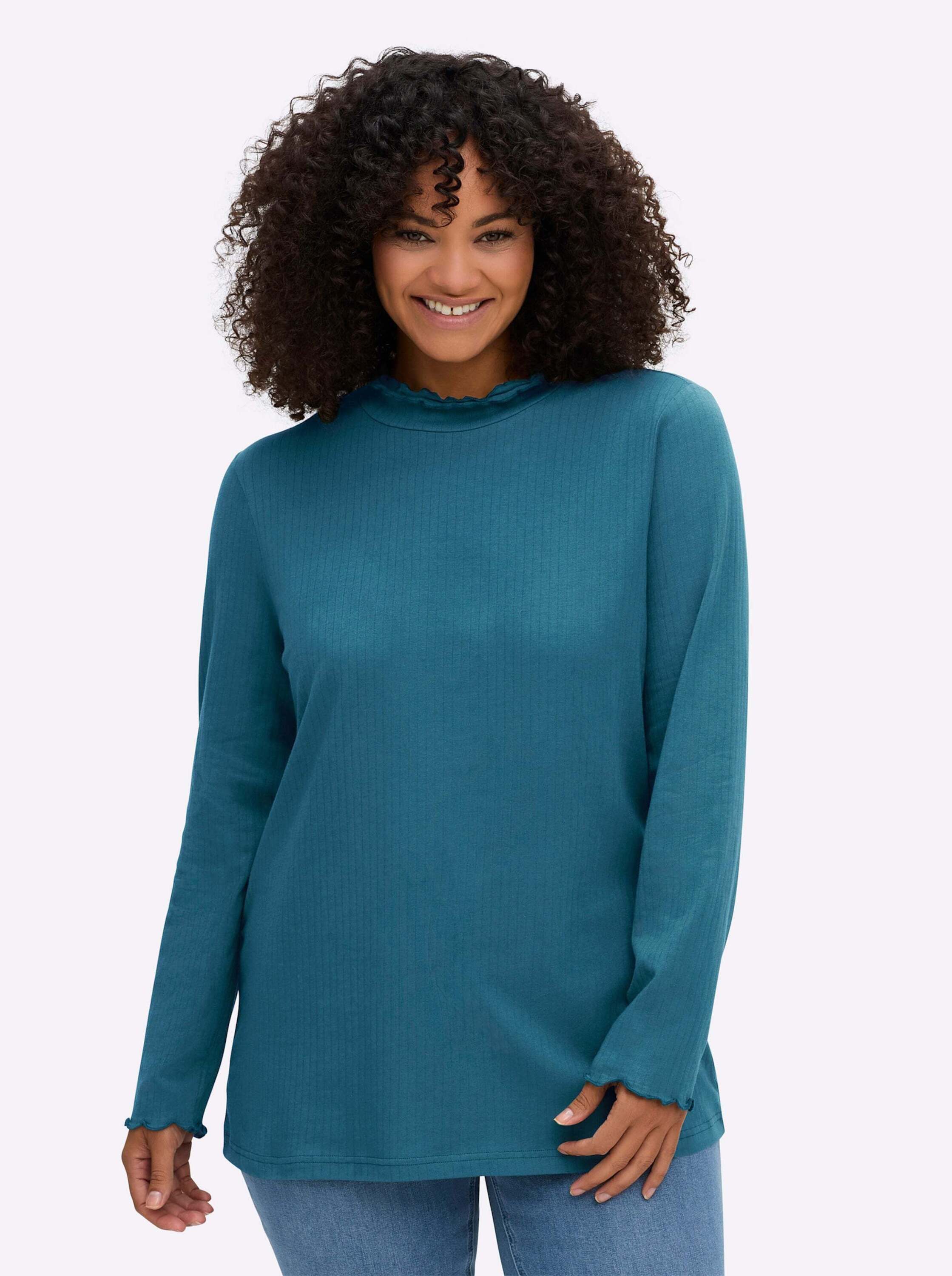Sheego T-Shirt Shirtrolli Langarm