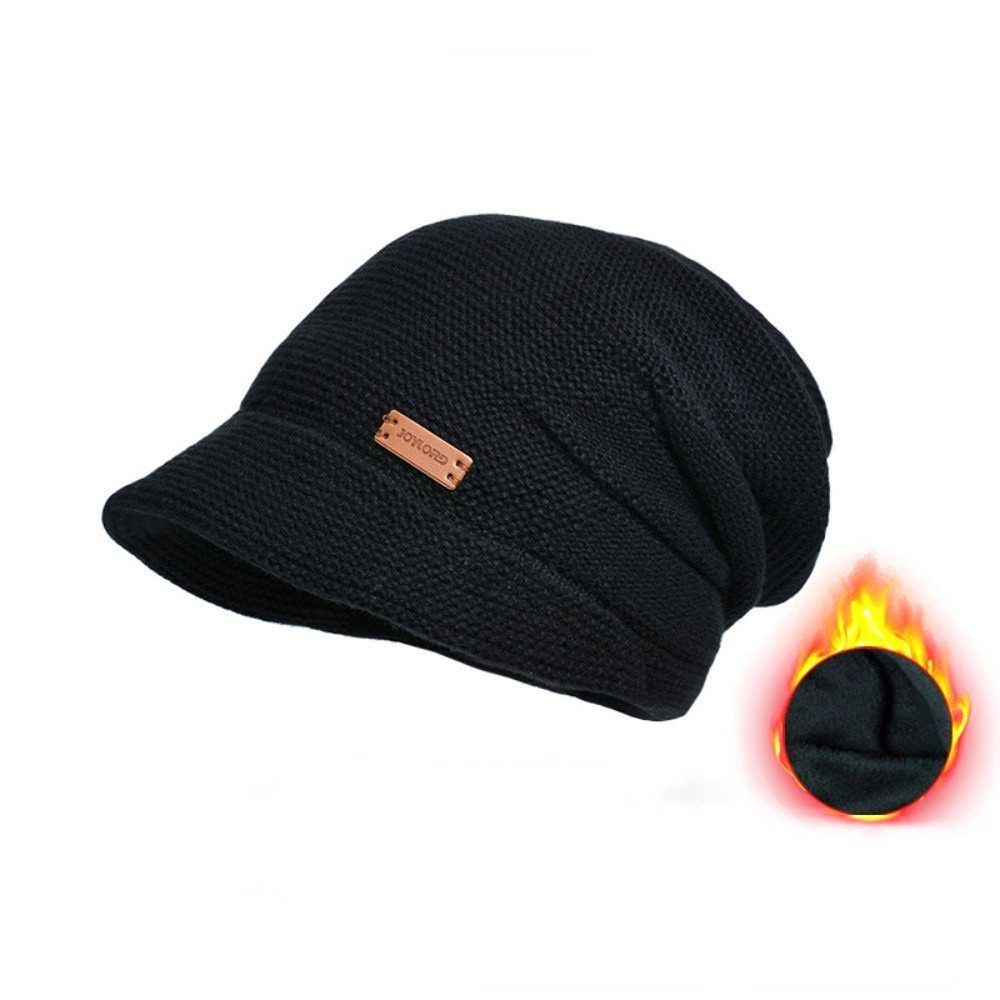 Blusmart Strickmütze Unisex Winter Modische Strickmütze (Robust und langlebig, nicht leicht verformbar, 1-St., Thermofutter, Beanie) Atmungsaktiv, warm, winddicht
