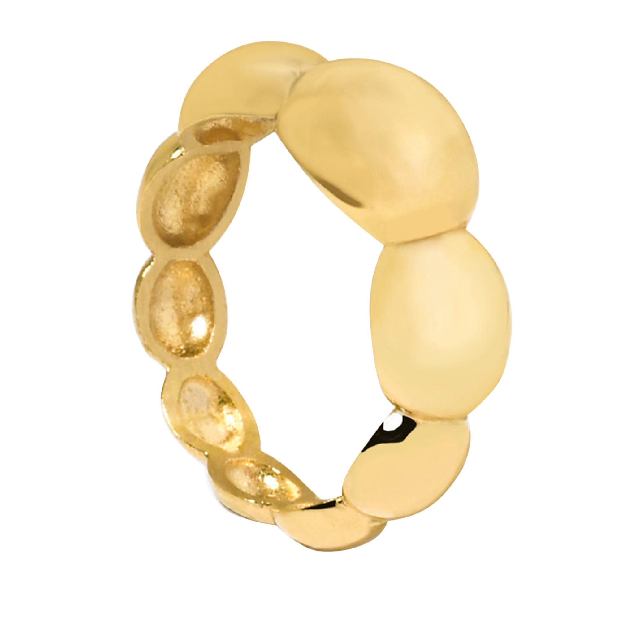 Cavill Silberring 925er Sterling Silber Ring, vergoldet, modern, Damen Goldfarben (1-tlg)