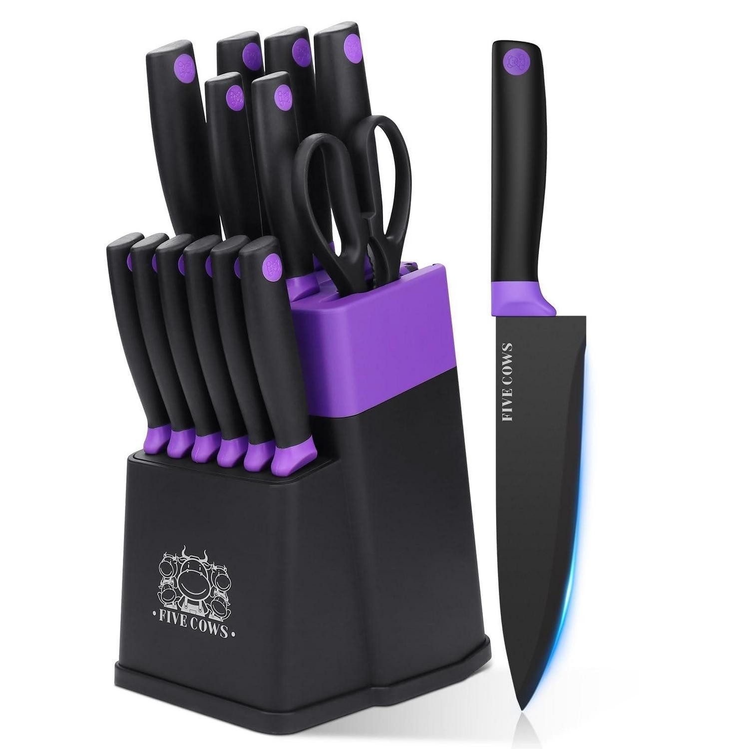 LuxusKollektion Messerblock Messerblock Set 14-tlg. Violett