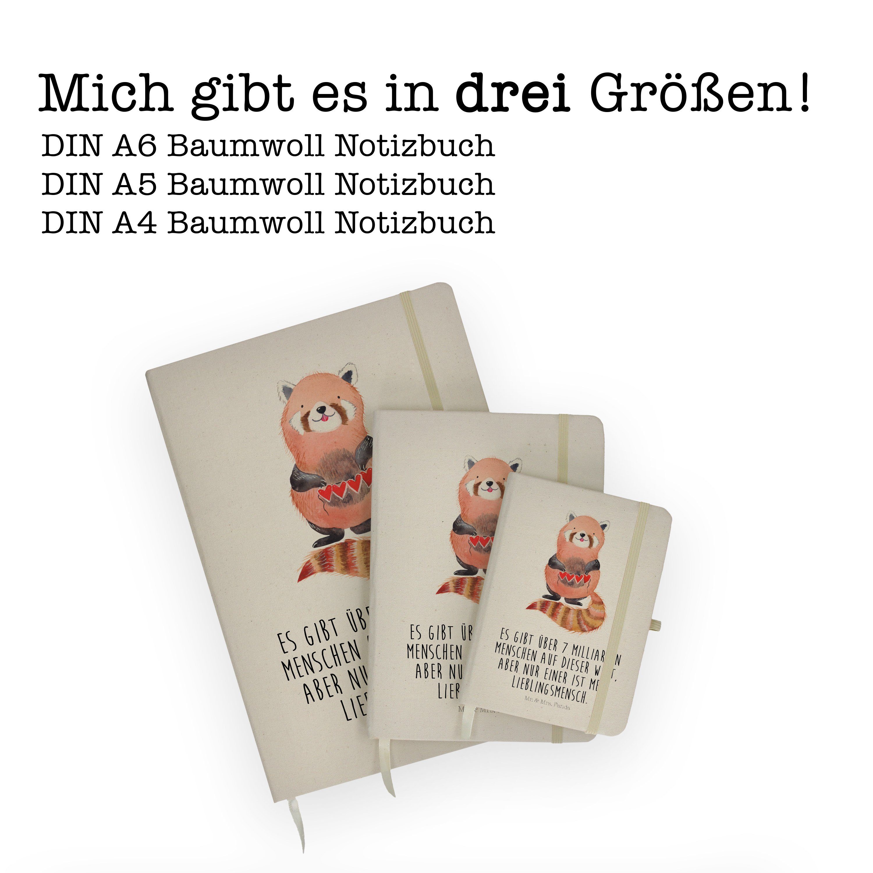 Mr. & & Schreibheft, Mrs. Roter Notizheft, Mr. Transparent Panda Panda - Notizbuch Mrs. - Tiermot Geschenk, Panda