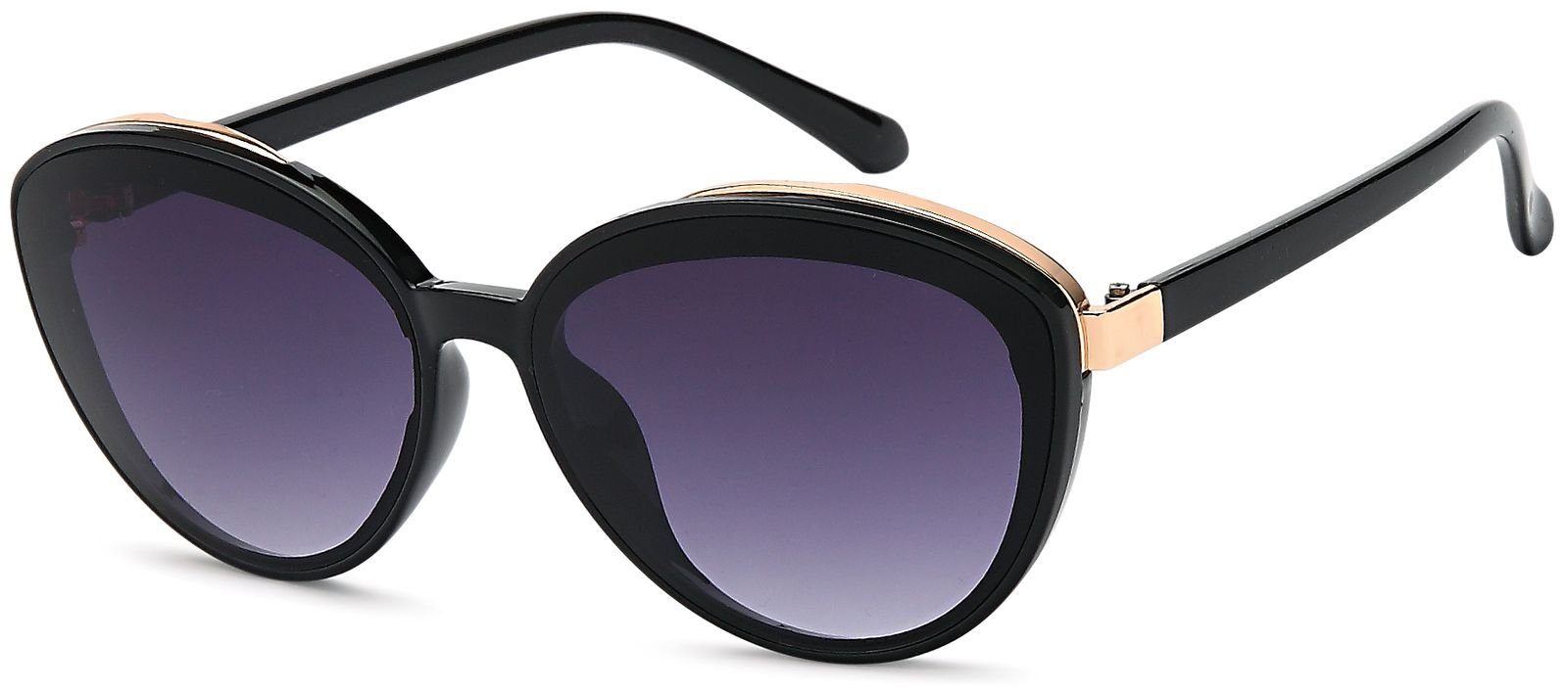 Sonnenbrille Ovale Sonnenbrille - filigraner Kunststoff Rahmen