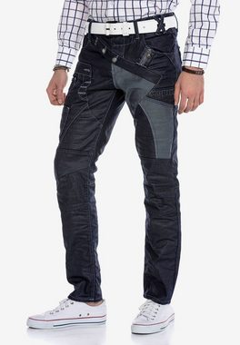 Cipo & Baxx Bequeme Jeans im Patchwork-Look in Straight Fit