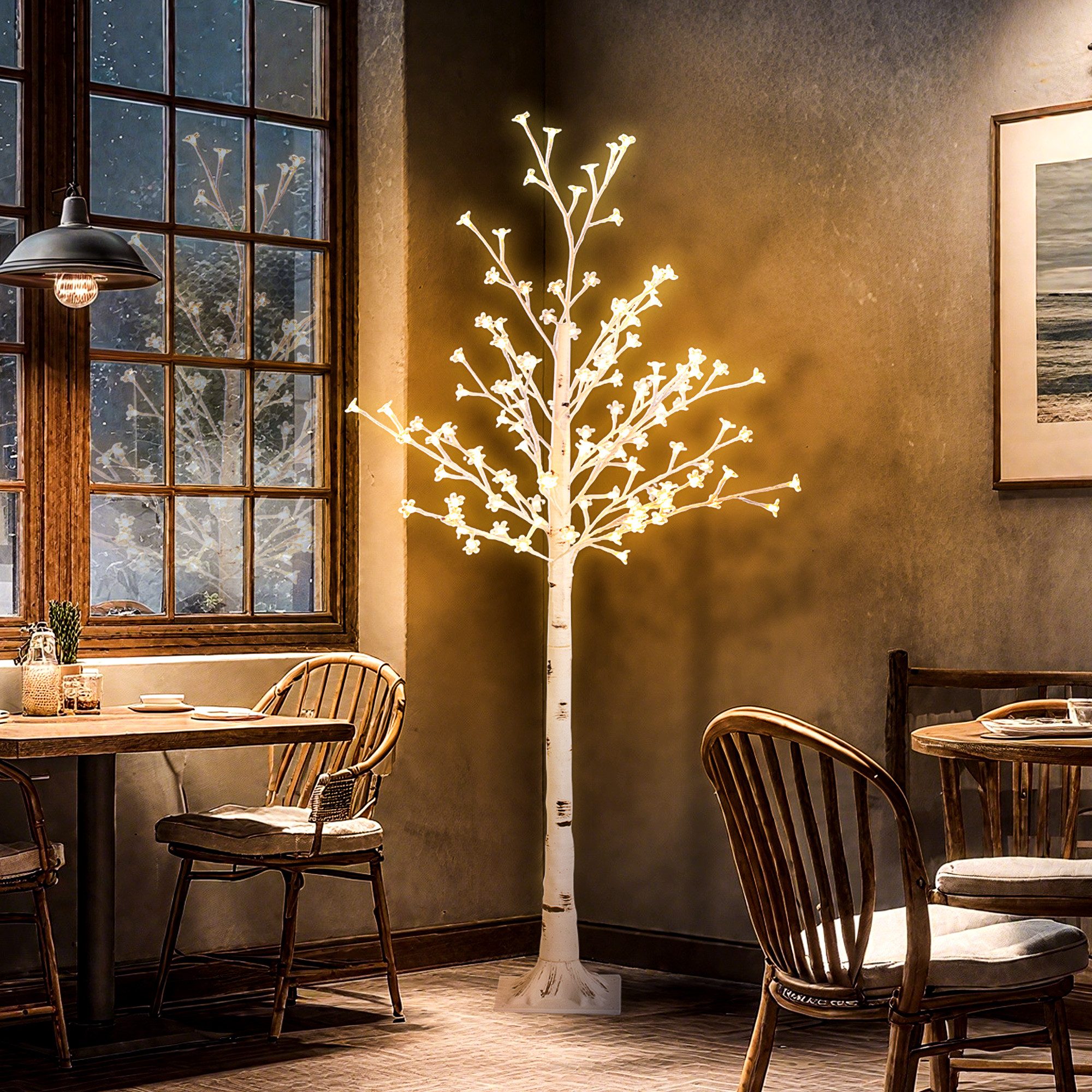 HOMCOM LED Baum Kunstbaum mit 120 günstig online kaufen