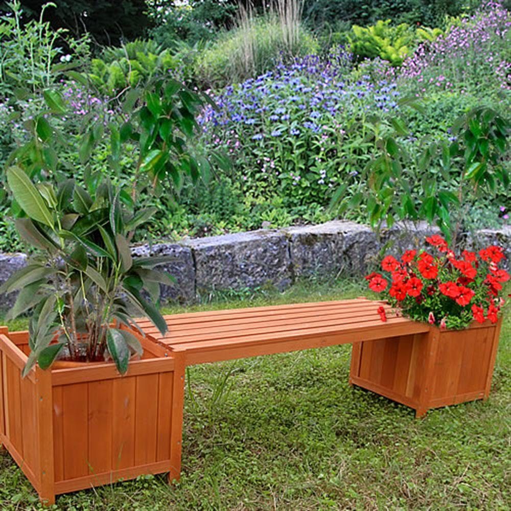 Blumenkasten Braun 2in1 Blumenkästen Holzbank, Melko Bank Gartenbank 2 Garten mit Imprägniert Gartenbank Mucola