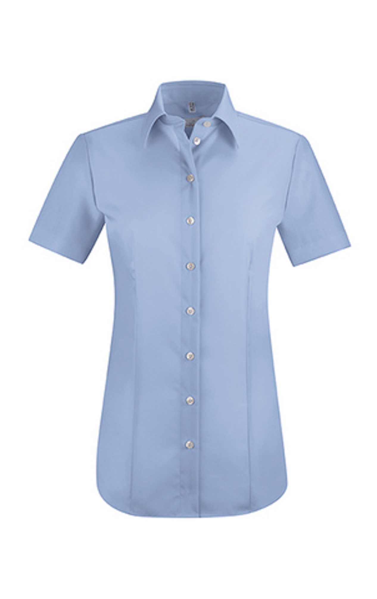 Kurzarmbluse Greiff LEASING Damen Business-Bluse Kurzarm Kent Regular Hellblau