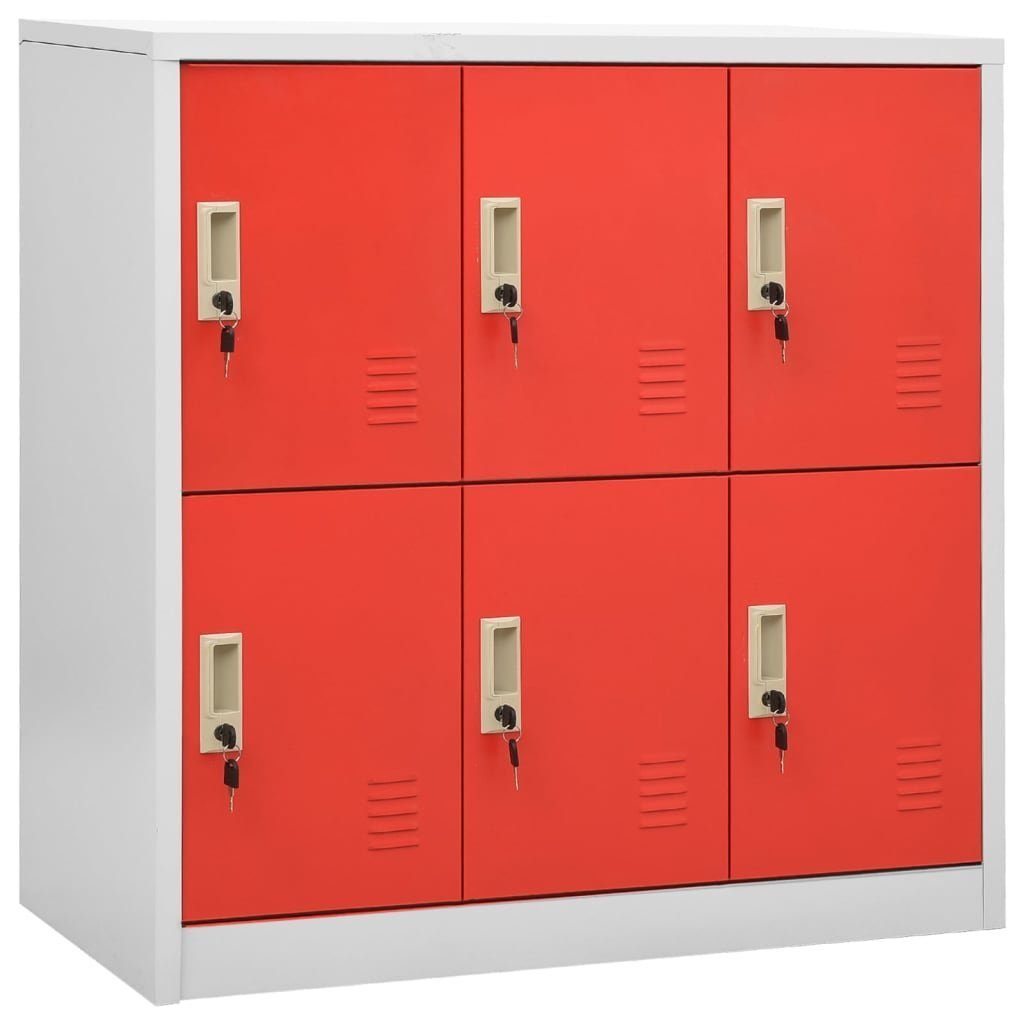 vidaXL Fächerschrank Schließfachschränke 5 Stk. Hellgrau günstig online kaufen
