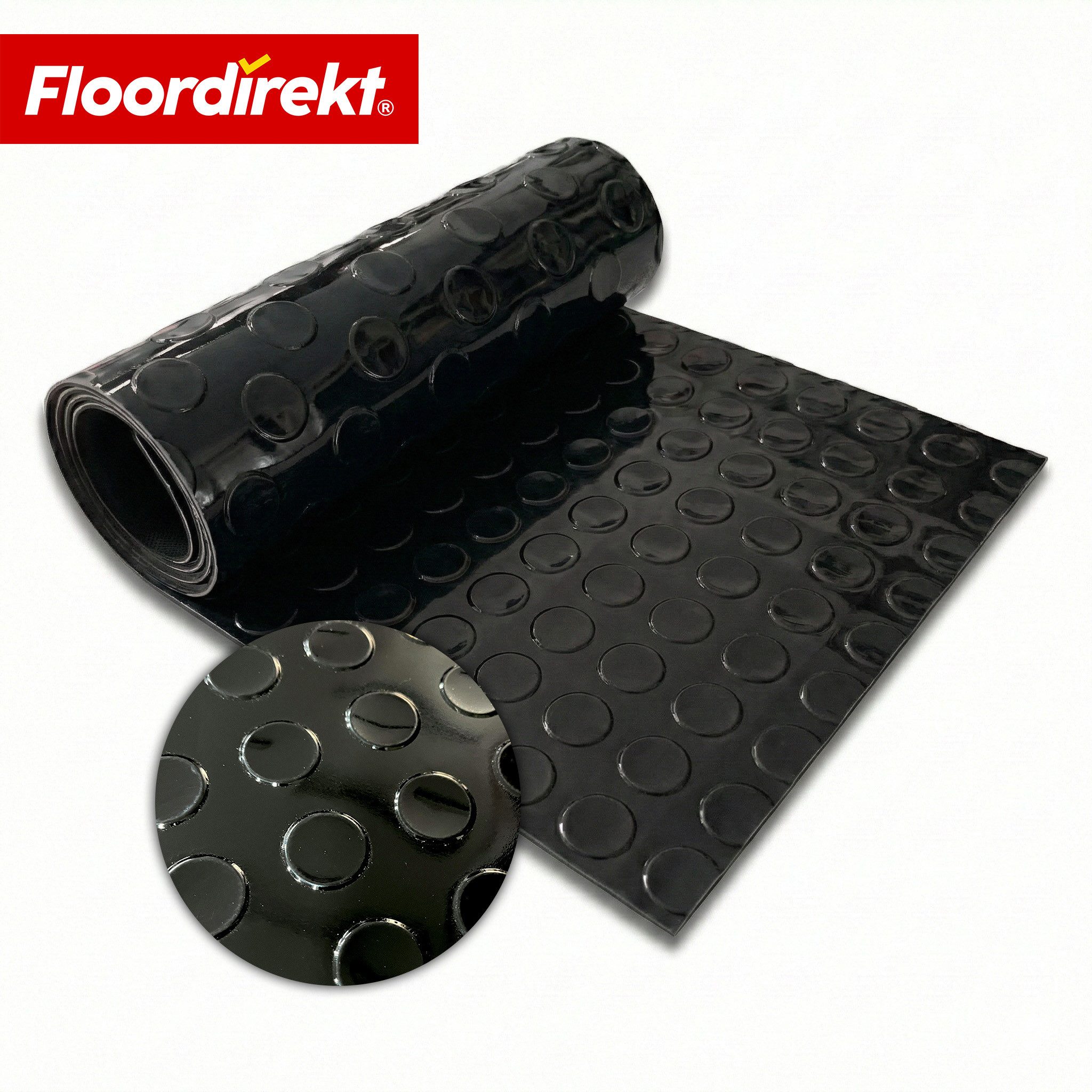 Floordirekt Vinylboden PVC-Bodenbelag Coin Mirror Optik Flachnoppen 110 cm Breite rutschfest, Abriebarm & langlebig, vielseitig einsetzbar