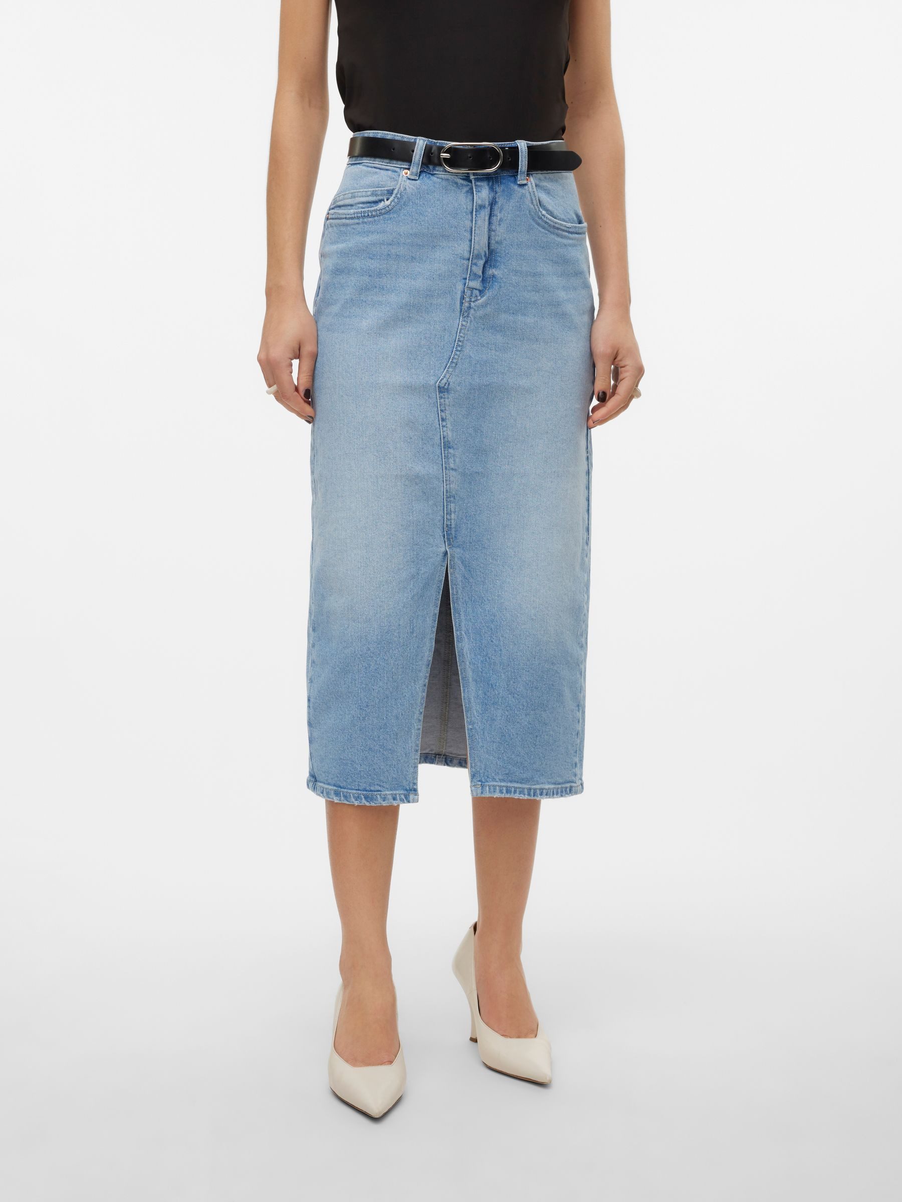 Vero Moda Sommerrock Wadenlanger Denim mit günstig online kaufen