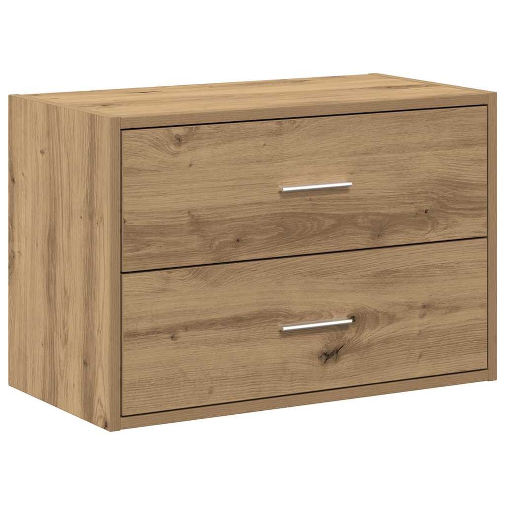 vidaXL Kommode NA Kommode Schrank mit 2 Schubladen Artisan-Eiche 60x31x40cm Spanplatt