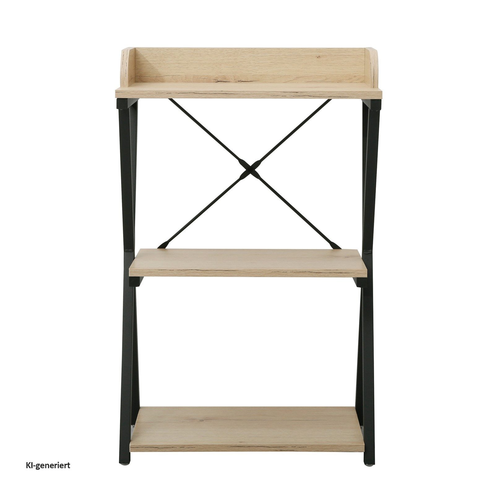 HTI-Living Standregal Regal Cedrik mit 3 Regalfächern Artisaneiche-Schwarz, Stück 1-tlg. – Bild 3 von 4