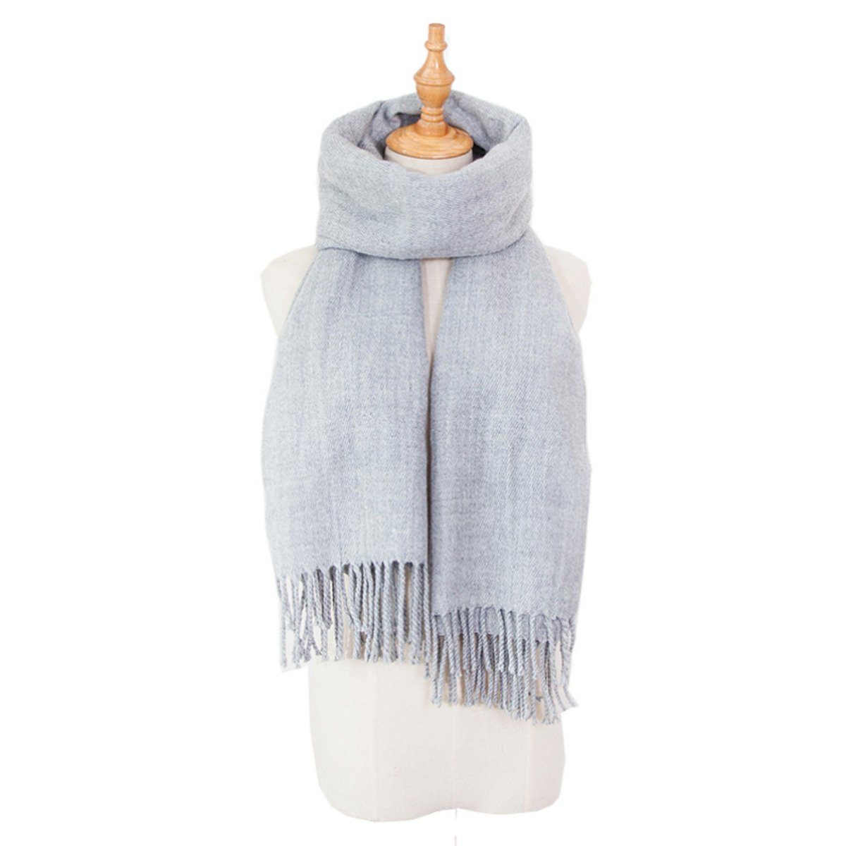 Union Reisen Modeschal Einfarbiger Schal für Herbst und Winter, (1-St) grau1 | Modeschals
