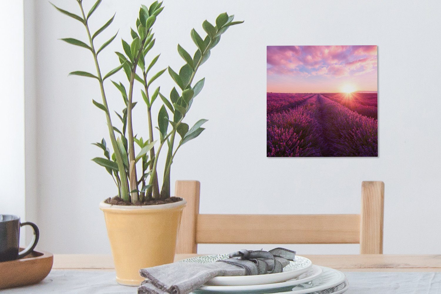 OneMillionCanvasses® Leinwandbild Lavendel - Blumen Leinwand Wohnzimmer - Bilder (1 Frankreich, Schlafzimmer für St)