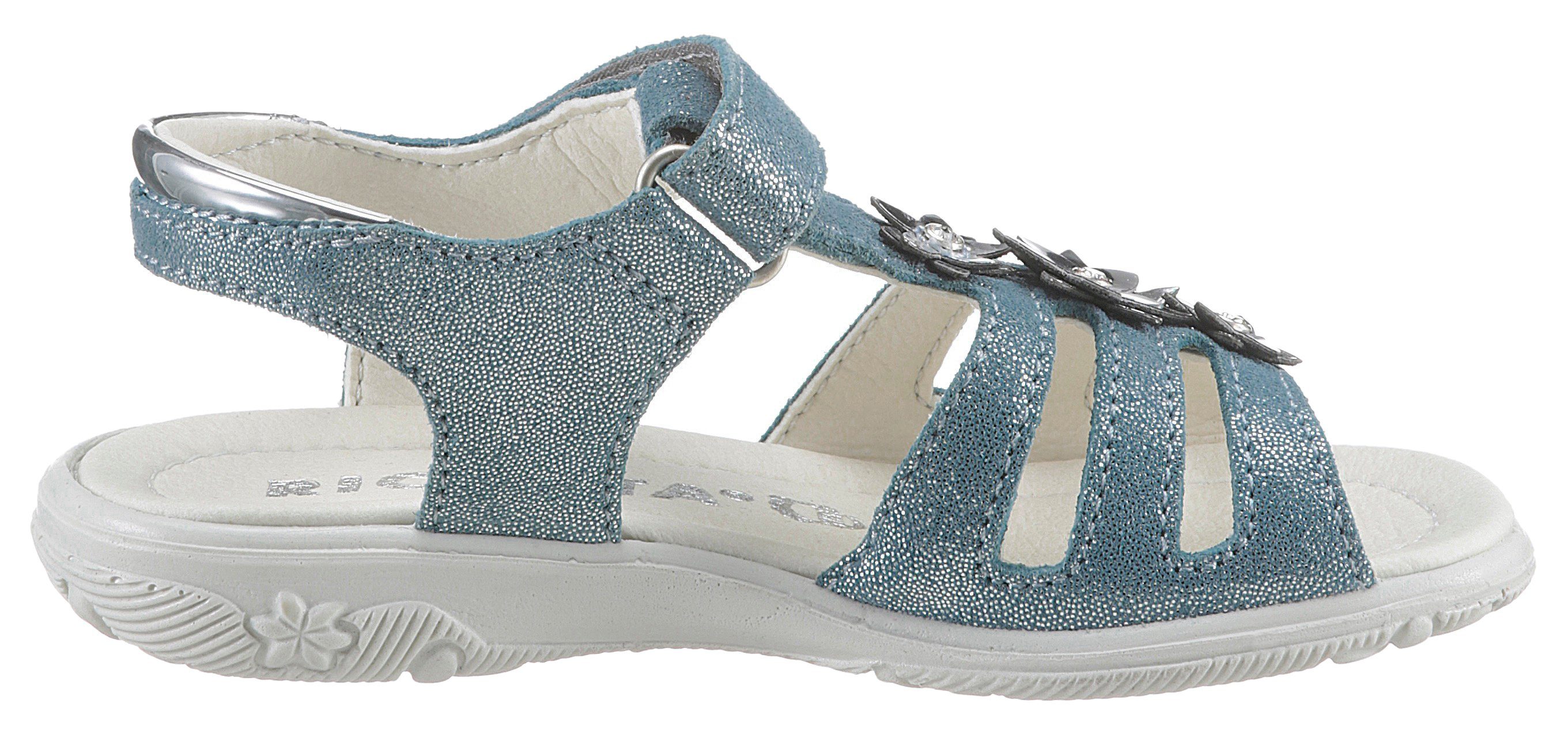 Klettverschlüssen Cleo mittel mit Ricosta hellblau-metallic Sandale WMS: