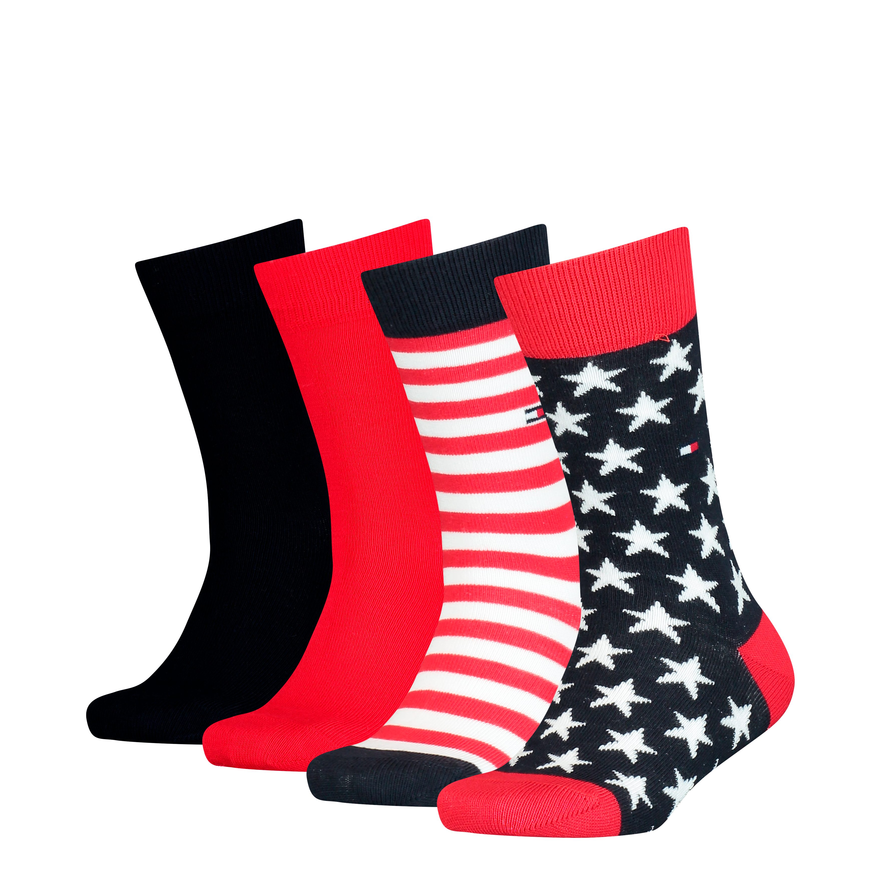 Tommy Hilfiger Socken TH KIDS SOCK 4P STARS & STRIPES ECOM (4 Paar) mit auffälligen Designakzenten