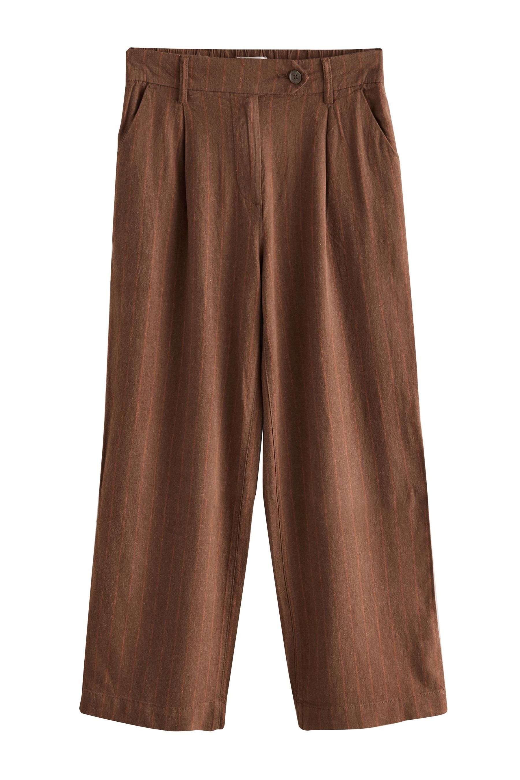 Next Leinenhose Hose mit weitem Bein und Leinenanteil, 2er-Pack (2-tlg)