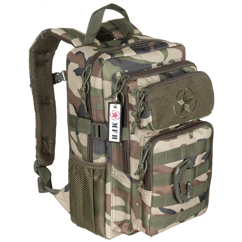 MFH Rucksack US Rucksack, Assault, Youngster, woodland