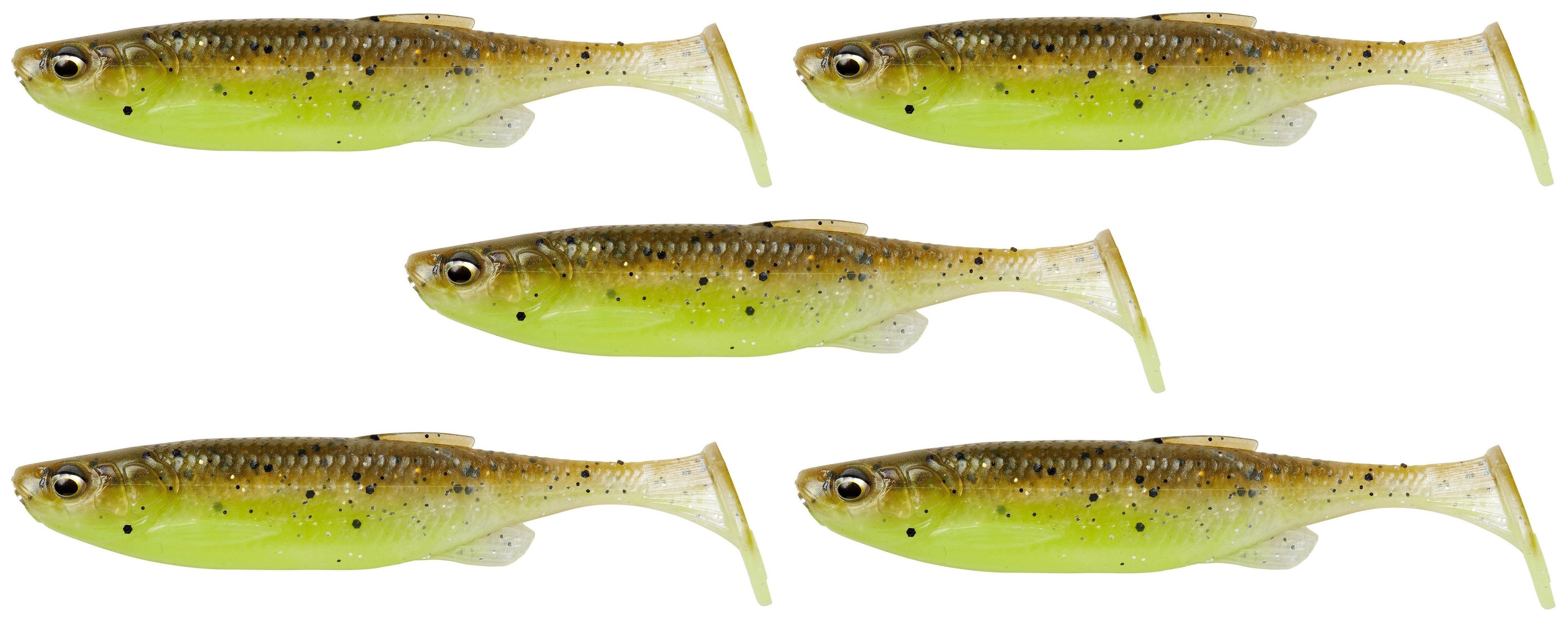Kunstköder Gummifische Duft 5 St. - FAT MINNOW T-TAIL 7,5cm 5gramm - ver. Farben