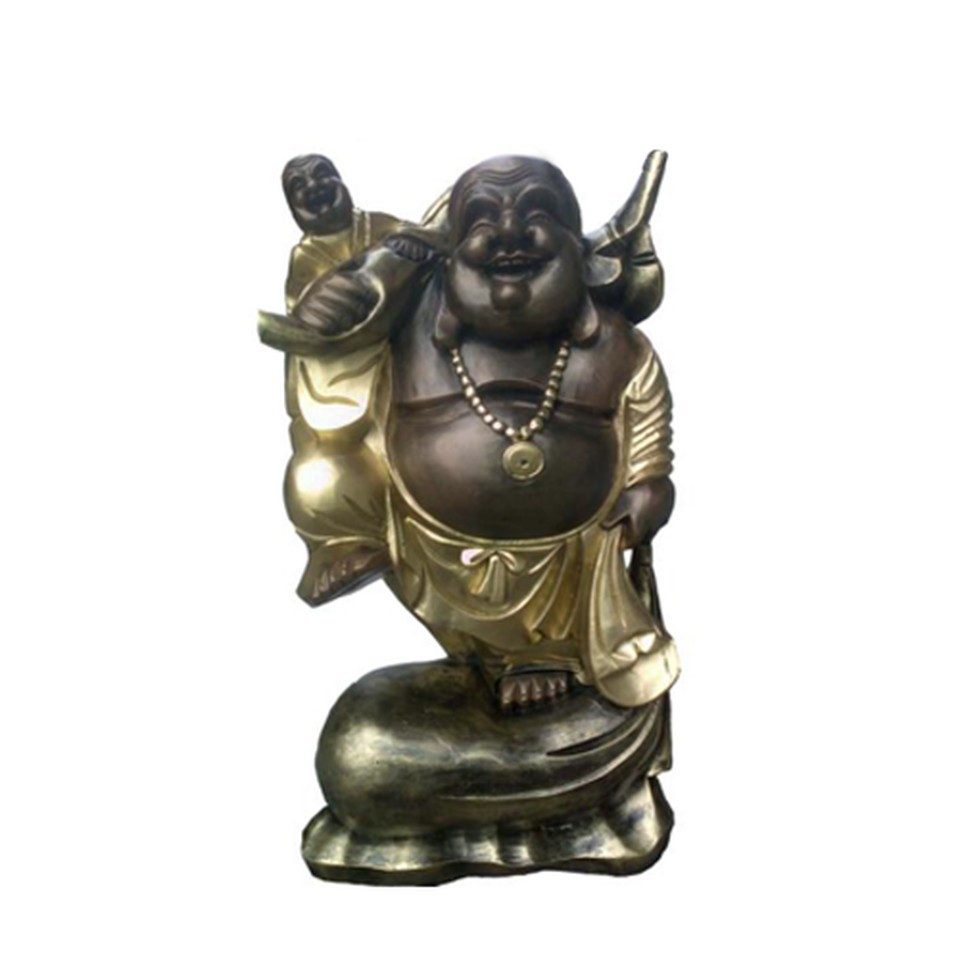 Xlmoebel Buddhafigur Goldene Buddha Statue Deko Figur Skulptur 48 cm, Made in Europa