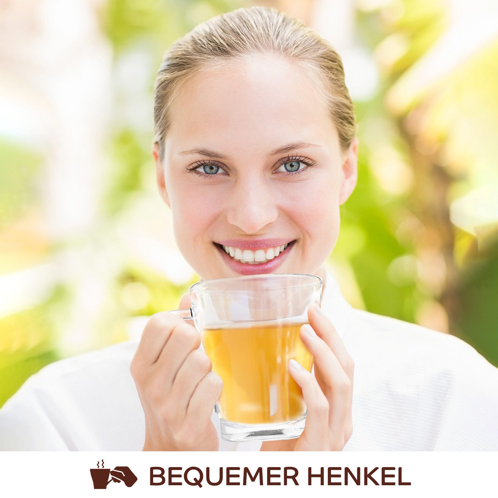 KONZEPT Teeglas mit Henkel XL Set 360 ml Kaffeegläser Transparent Glühweingläser, 6-tlg., Set 4/6 tlg. für Heiße Getränke, spülmaschinenfest – Bild 4 von 5