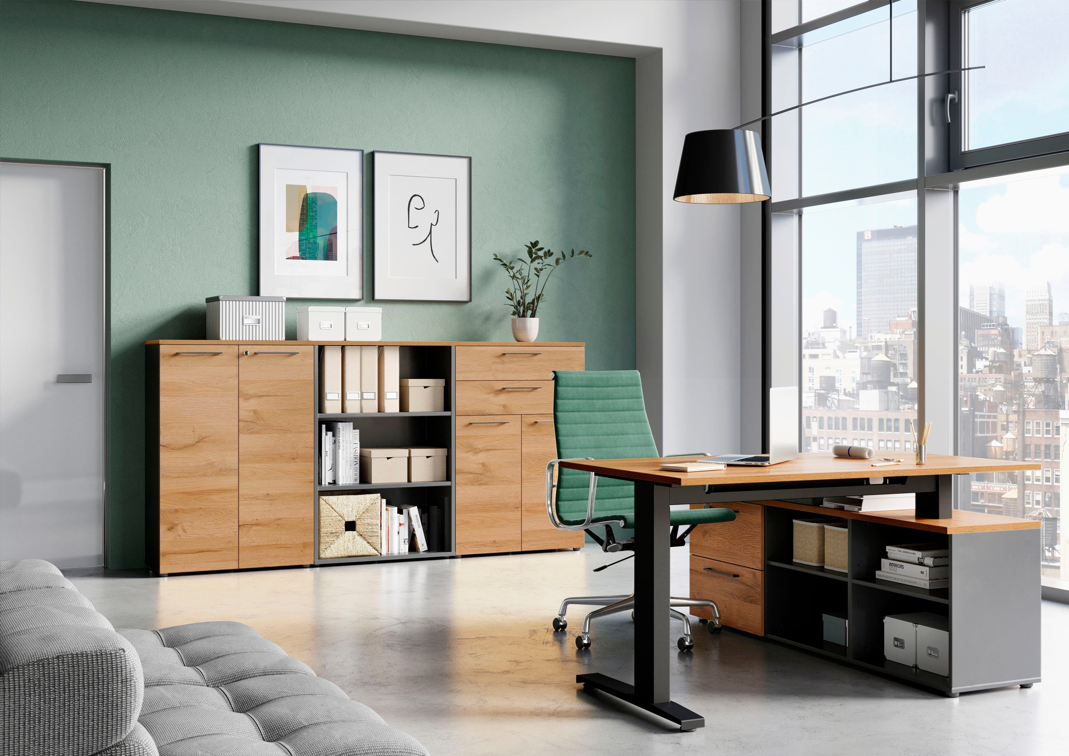 GERMANIA Aktenschrank GW-Agenda opt. mit Schublade, Maße 80x120 cm, Made in Germany – Bild 5 von 5