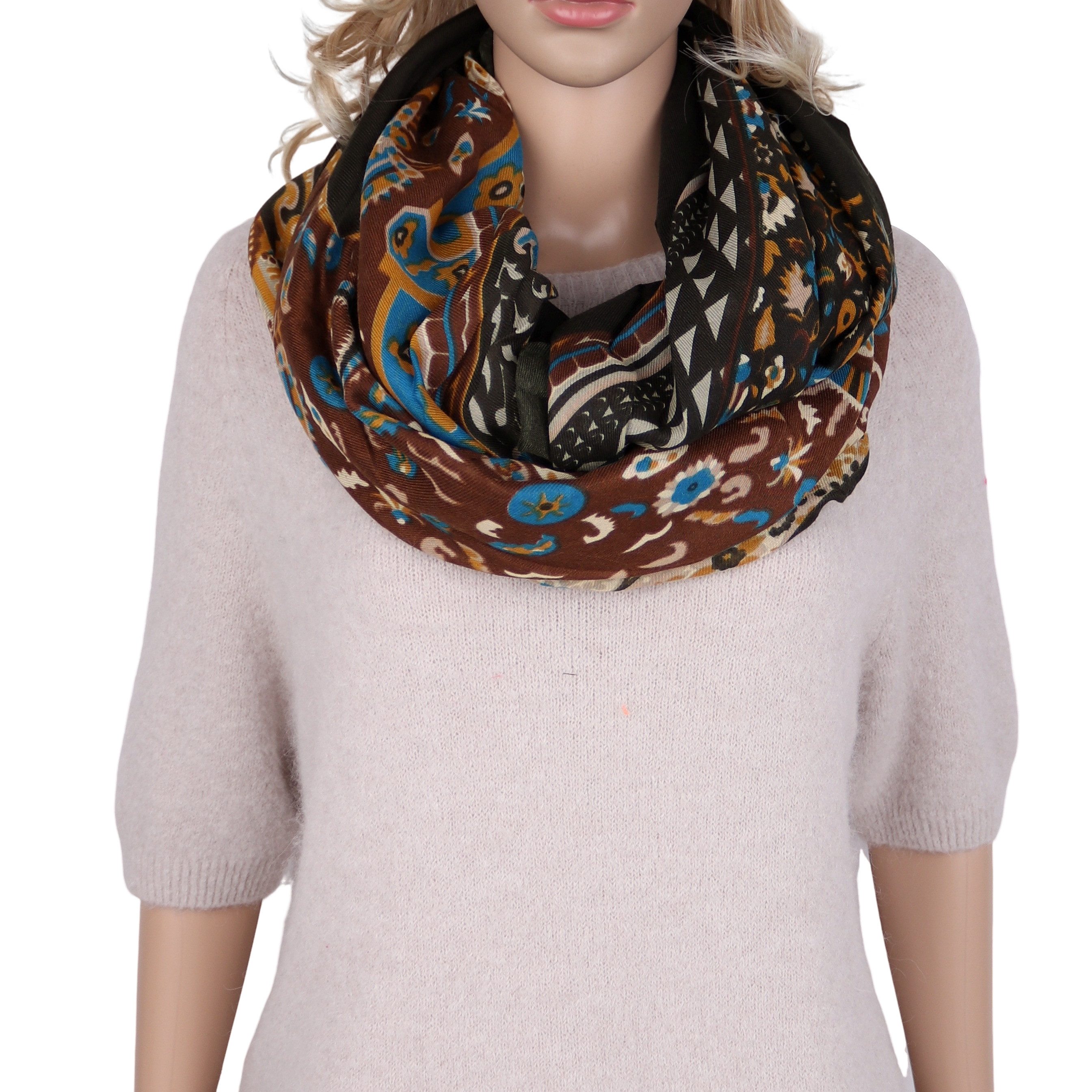 MIRROSI Loop Damen Schal Weich aus 100% Viskose Groß, (ca. 180x90cm Zweimal günstig online kaufen