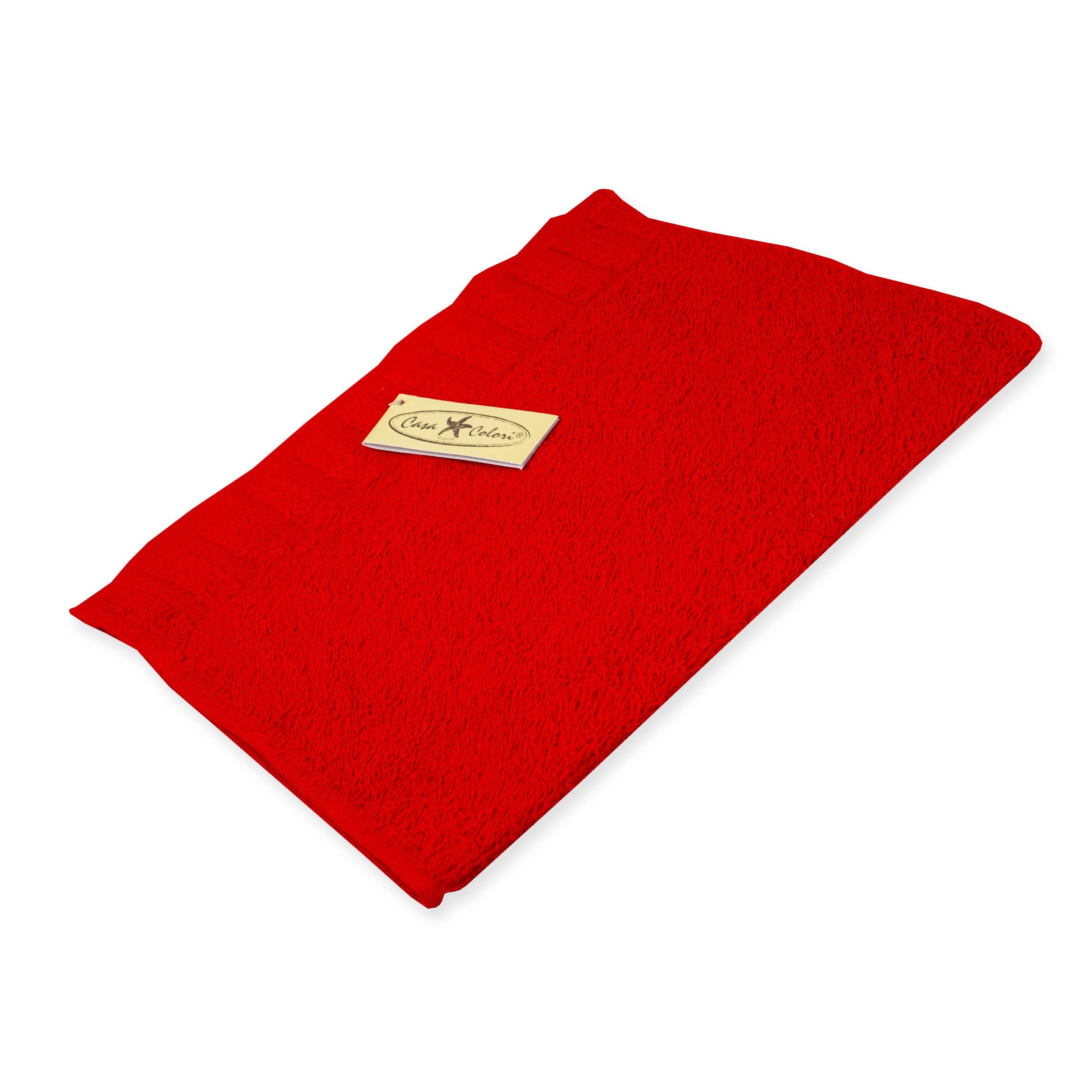 Casa Colori Gästehandtuch Uni, Frottier (1-St), Hohe Farbbrillanz, Einfache günstig online kaufen