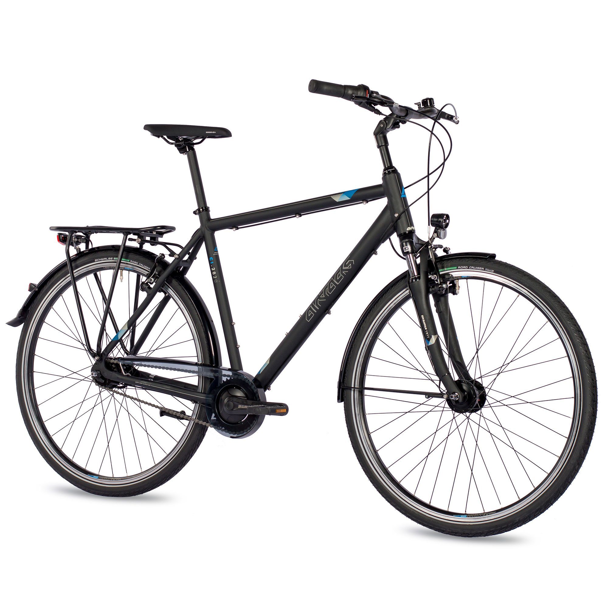 Airtracks Cityrad Herren City Fahrrad 28 Zoll Cityrad CI.2820, 7 Gang SHIMANO NEXUS Schaltwerk, Nabenschaltung, Schwarz Matt - Rahmenhöhen 52 cm & 56 cm » Modeljahr 2024 « | Citybikes