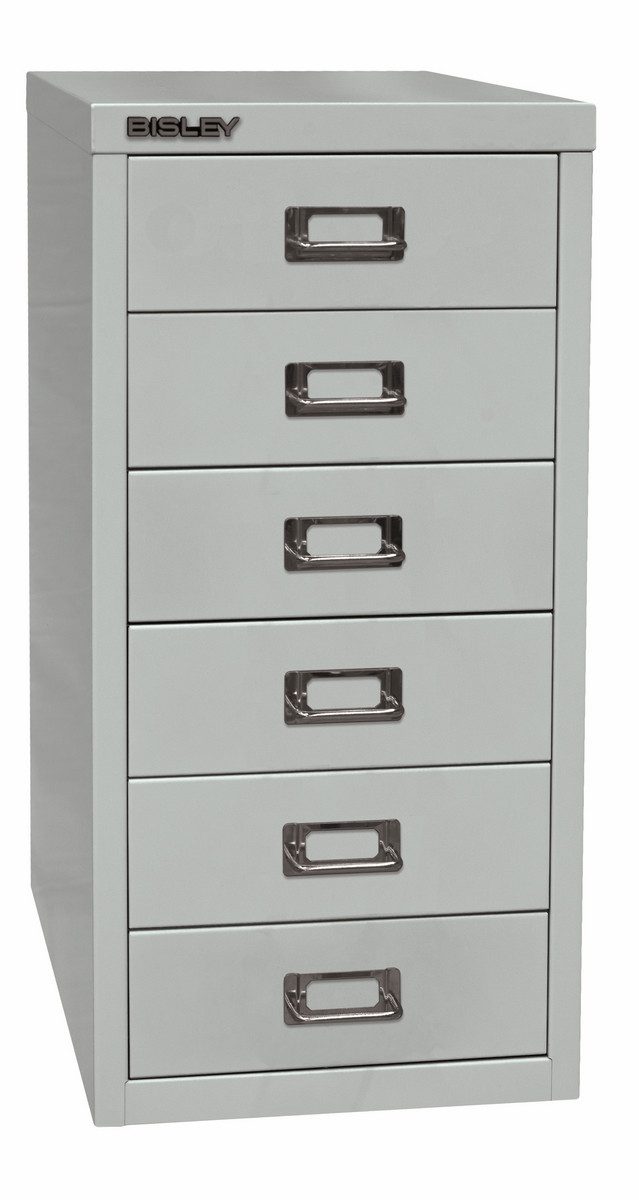 Bisley Aktenschrank MultiDrawer Schubladenschrank in Lichtgrau - Maße: H 59 x B 28 x T 38 cm