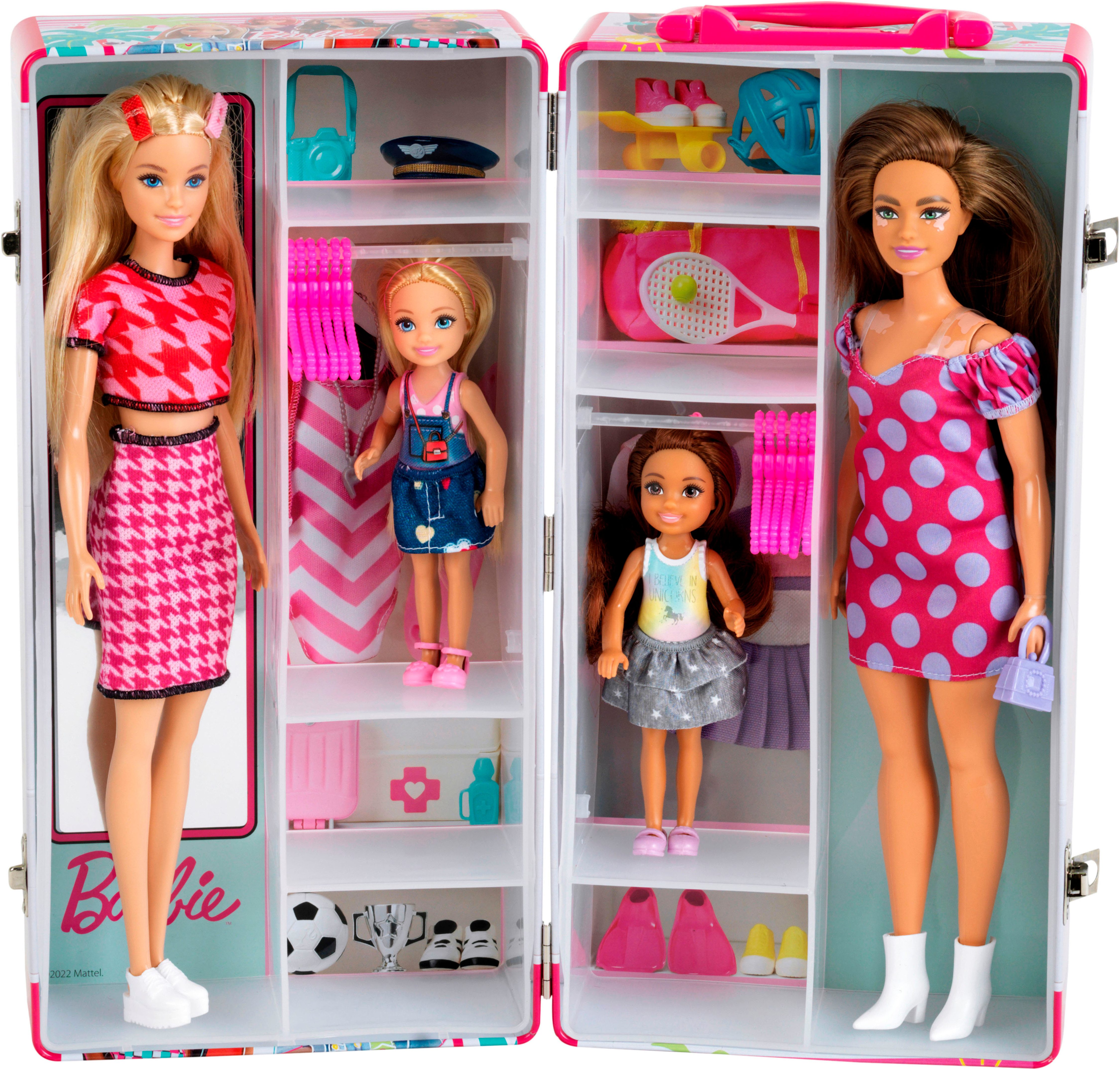 Klein Puppenkleiderschrank Barbie Schrankkoffer