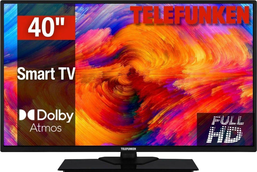 LED-Fernseher Zoll, HD, (102 Full Telefunken cm/40 D40F550M1CWI Smart-TV)
