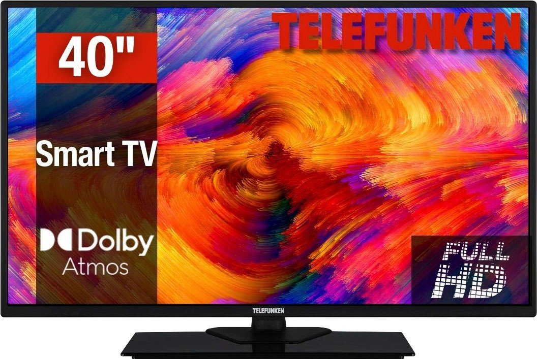 [Inländisches reguläres Produkt] Telefunken D40F550M1CWI Zoll, (102 Smart-TV) Full cm/40 LED-Fernseher HD