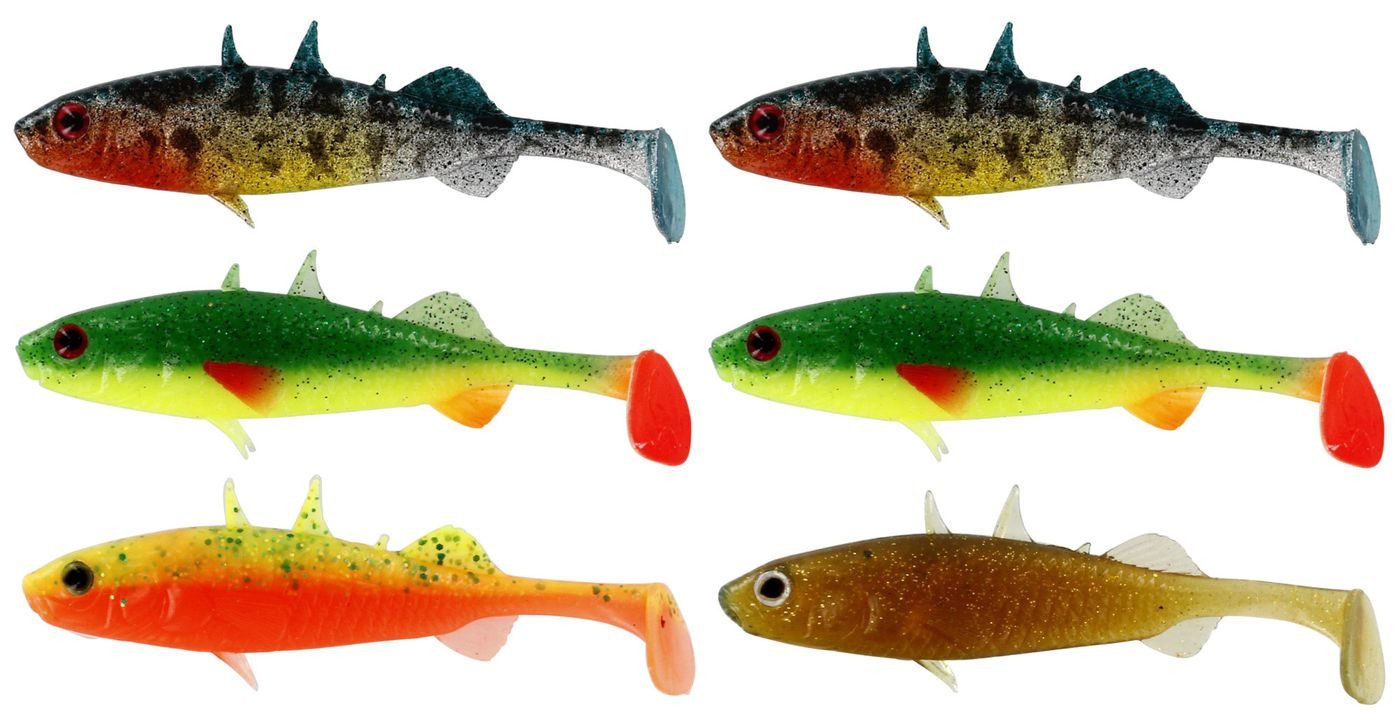 Kunstköder Westin Stanley the Stickleback Shadtail 5,5cm 1,5g - 6 Gummifische