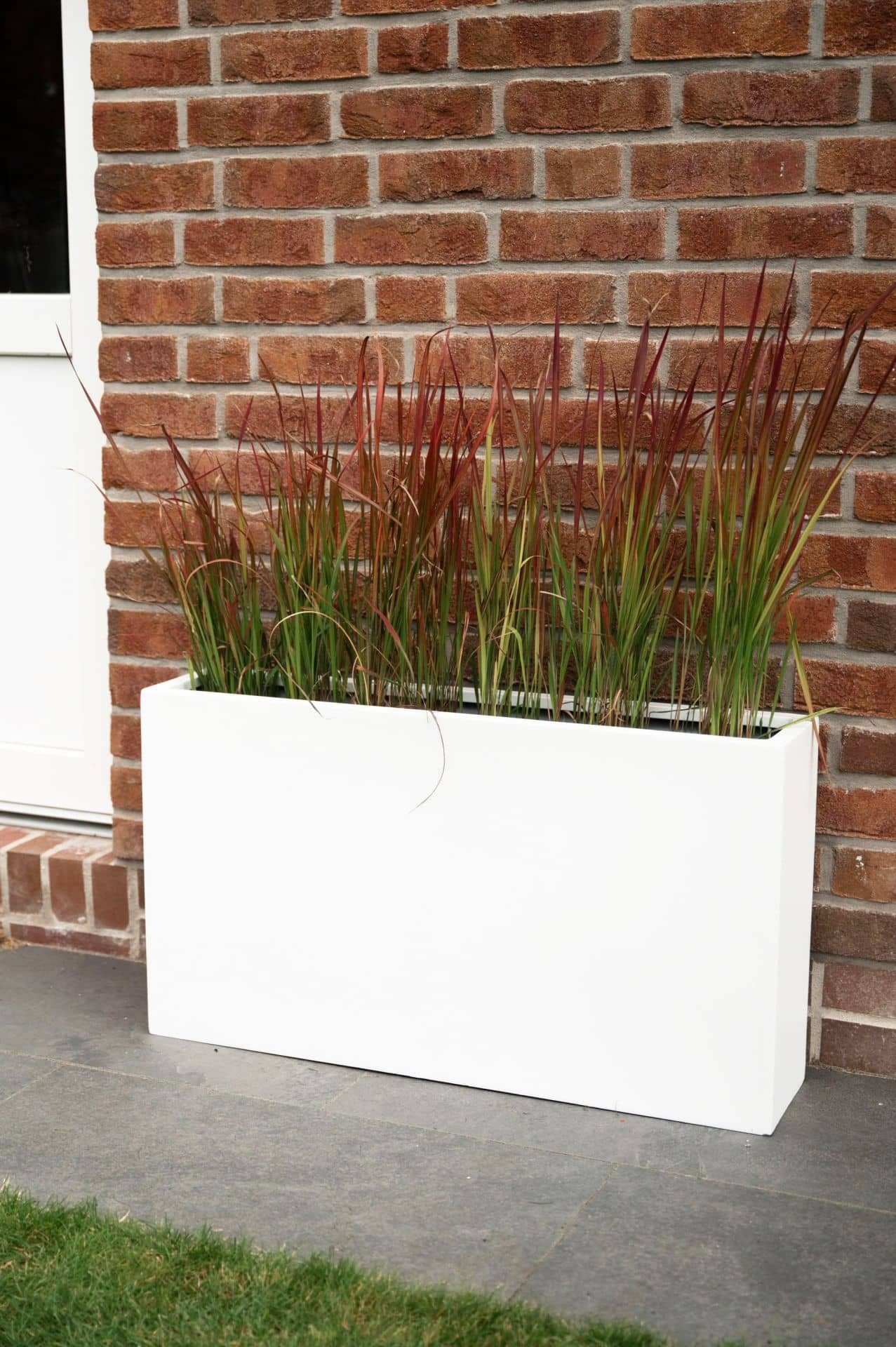 VIVANNO Pflanzkübel Fiberglas ELEMENTO SLIM Kasten - Weiß Matt (1 St), 90x20x50 cm