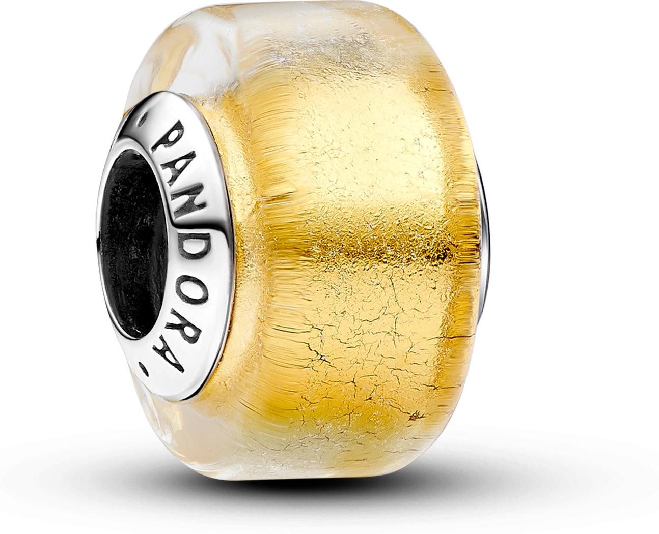 Pandora Kettenanhänger Pandora Goldfarbenes Murano-Glas Mini-Charm günstig online kaufen