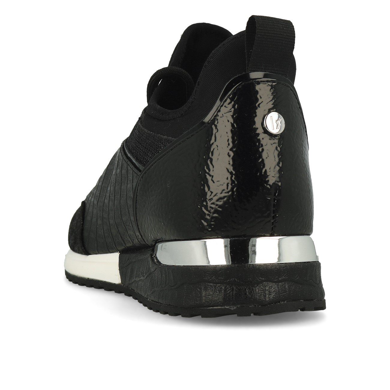 La Strada La Strada Laced Small Cracked Croco Up Damen Sneaker Sneaker Black