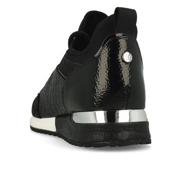 La Strada La Strada Laced Up Damen Sneaker Cracked Black Small Croco Sneaker