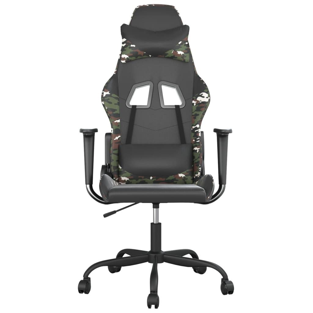 vidaXL Gaming-Stuhl Gaming-Stuhl Schwarz und Tarnfarben Kunstleder (1 St)