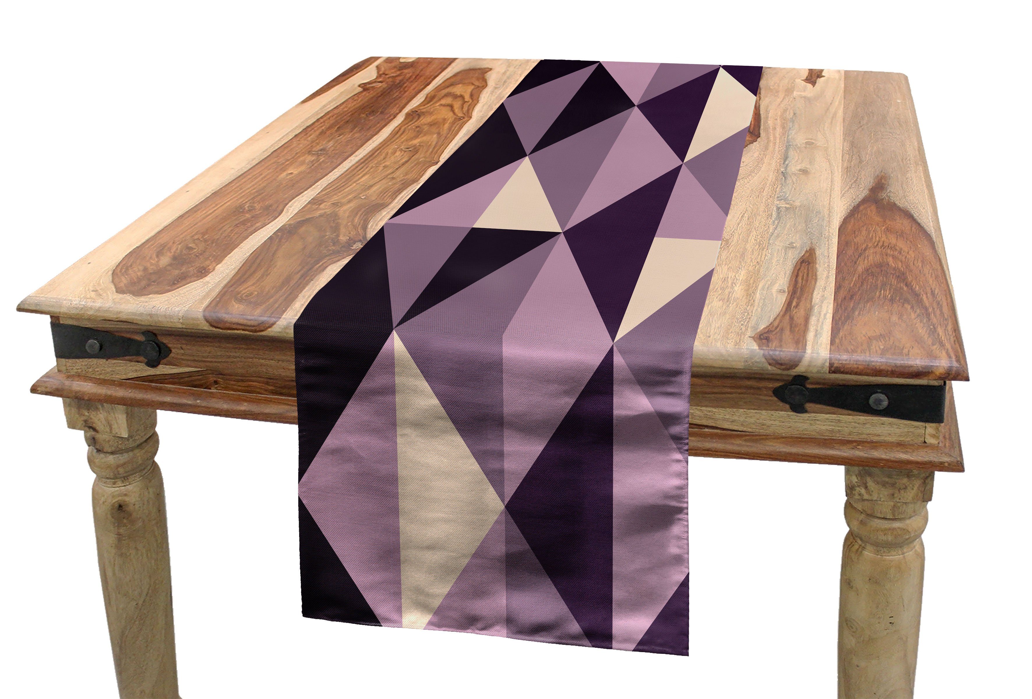 Stil Küche Triangles Dekorativer Tischläufer Rechteckiger Esszimmer Tischläufer, Geometrisch Abstrakt Abakuhaus
