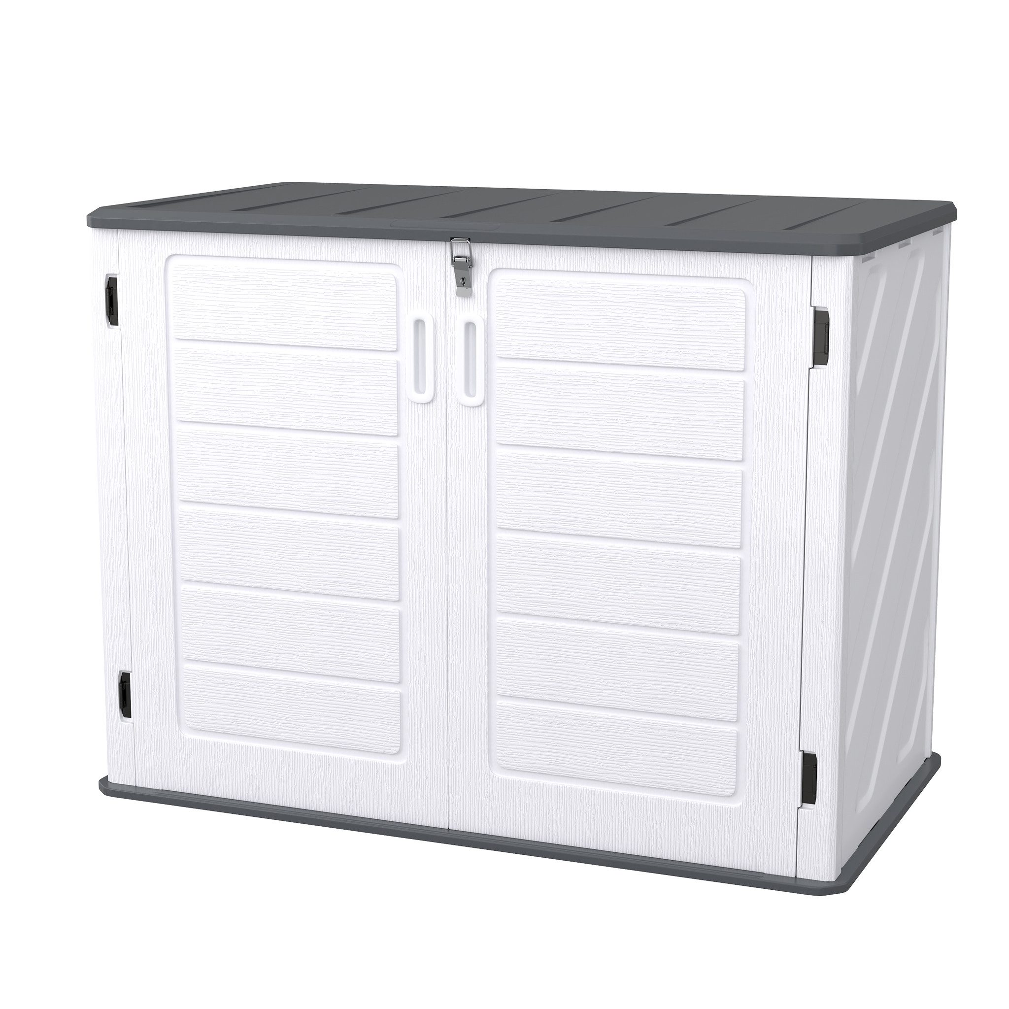AUFUN GartenGeräteschrank Gartenbox Kunststoff Mülltonnenbox