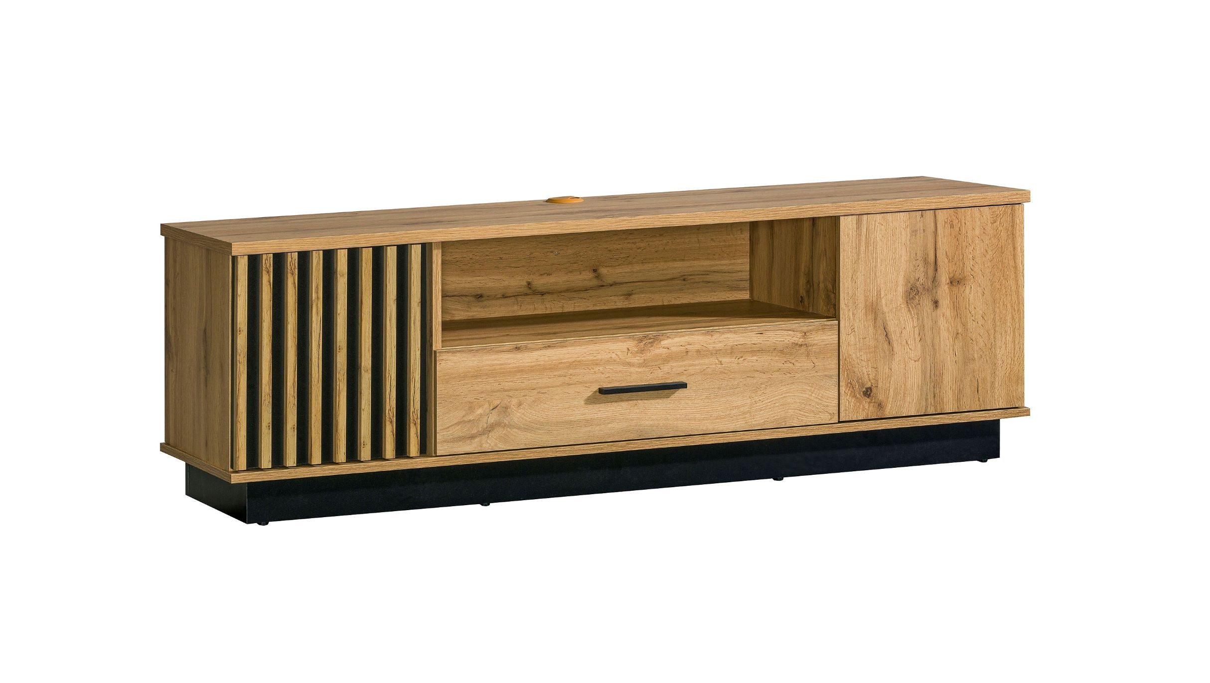 99rooms Lowboard Melano (TV-Kommode, TV-Schrank, Fernsehschrank), Modern Design, mit viel Stauraum, Schublade, 2 Fächer, 1 offenes Fach