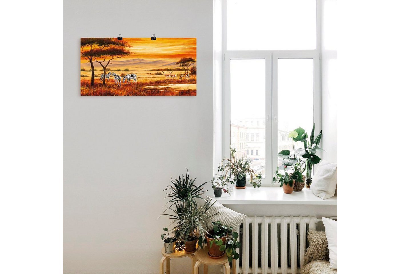 Artland Wandbild »Afrikanische Landschaft I«, Afrika (1 Stück), in vielen Größen & Produktarten - Alubild / Outdoorbild für den Außenbereich, Leinwandbild, Poster, Wandaufkleber / Wandtattoo auch für Badezimmer geeignet-kaufen