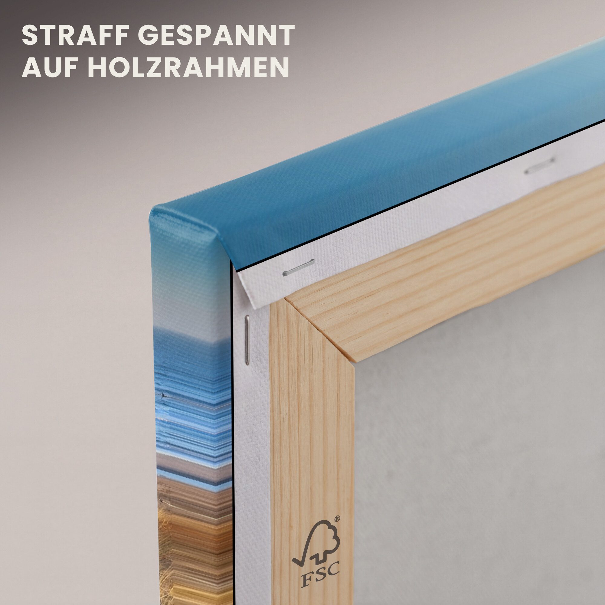 OneMillionCanvasses® Leinwandbild Strand - Meer - Niederlande - Dünen - Sonne, Fotodruck (1 St), Wandbild, Deko Schlafzimmer Wohnzimmer Flur 20x20 cm – Bild 5 von 5