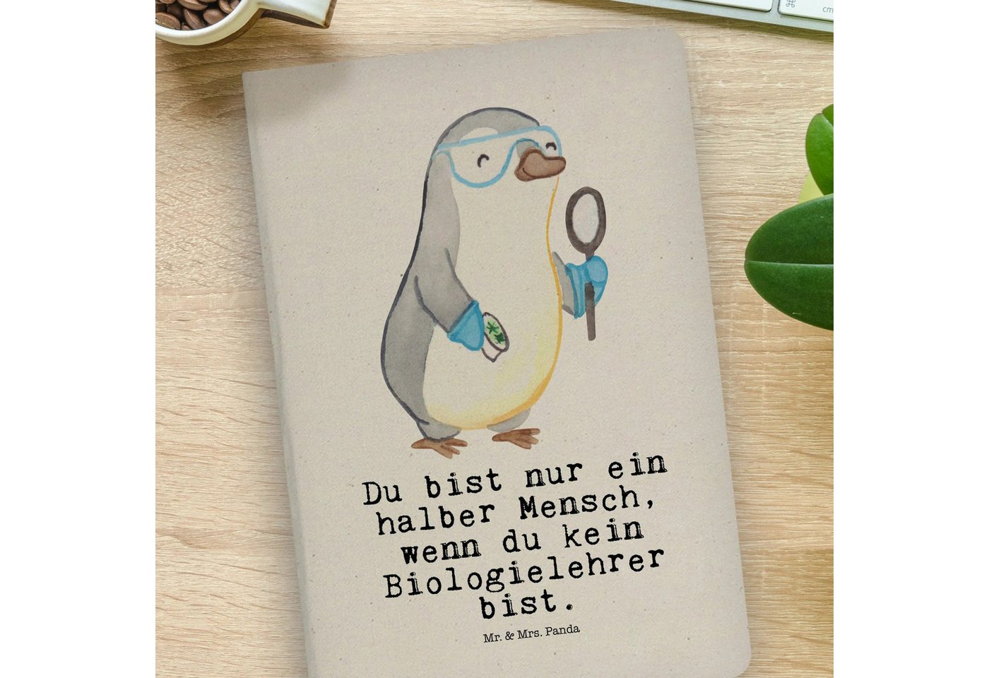 Thumbnail - Mr. & Mrs. Panda Notizbuch Biologielehrer Herz - Transparent - Geschenk, DIN A4 Notizheft, Bioun Mr. & Mrs. Panda, Echte...